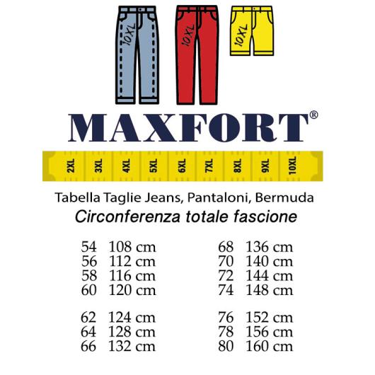Jeans pantalone Maxfort taglie forti uomo articolo 1902 blu - foto 5