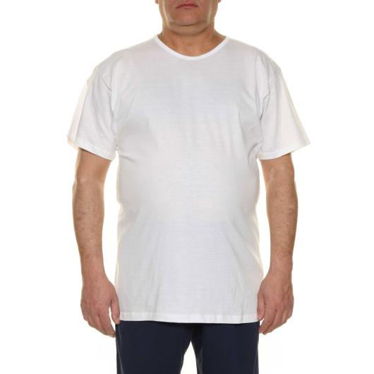 Maxfort t-shirt intimo girocollo cotone taglie forti uomo articolo 501 bianco - foto 1