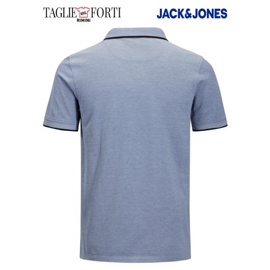 Jack & Jones polo taglie forti uomo maglietta articolo 12143859 azzurro - foto 4