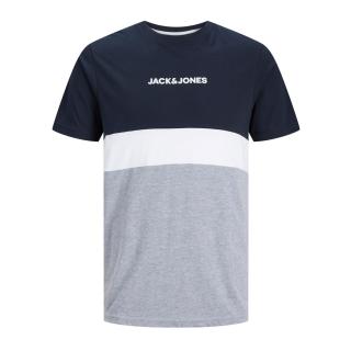 Jack & Jones T-shirt maglietta taglie forti uomo 12243653  blu
