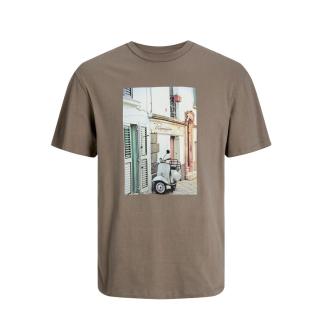 Jack & Jones T-shirt maglietta cotone taglie forti 12259477 fango