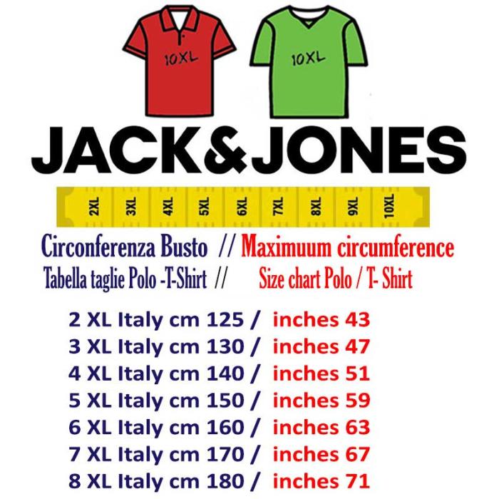 Jack & Jones T-shirt maglietta cotone taglie forti 12261633 avio - foto 1