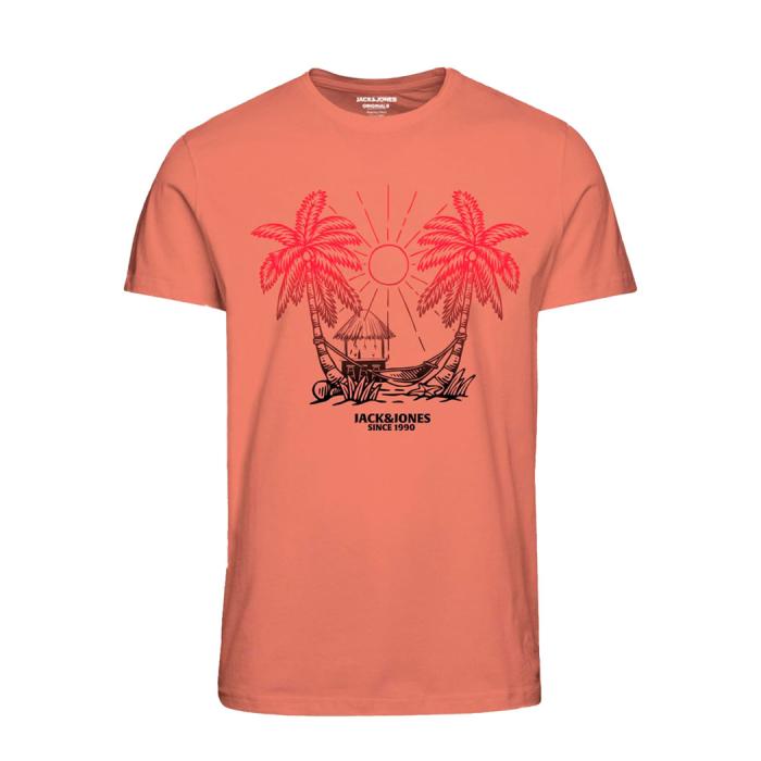 Jack & Jones T-shirt maglietta cotone taglie forti 12261521 arancio