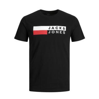 Jack & Jones T-shirt maglietta cotone nero taglie forti 12158505 nero