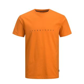 Jack & Jones T-shirt maglietta cotone nero taglie forti 12204399 arancione