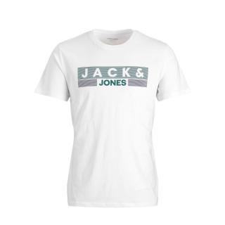 Jack & Jones T-shirt maglietta cotone nero taglie forti 12158505 bianco
