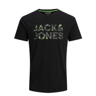 Jack & Jones T-shirt maglietta cotone nero taglie forti 12225324 nero