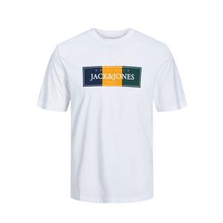 Jack & Jones T-shirt maglietta cotone nero taglie forti 12235554 bianco