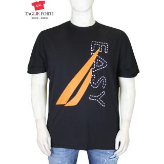 Maxfort Easy t-shirt  taglie forti uomo maglietta maniche corte 2230 nero