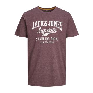 Jack & Jones t-shirt maglietta taglie forti uomo 12243609 melanzana