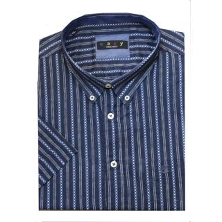 Maxfort Easy camicia cotone-lino uomo taglie forti 2271 blu