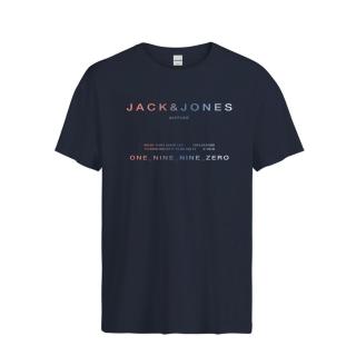 Jack & Jones T-shirt maglietta cotone blu taglie forti 12257585 blu
