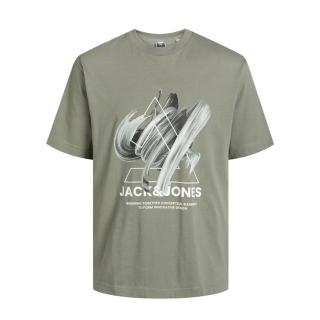 Jack & Jones T-shirt maglietta cotone blu taglie forti 12257370 verde