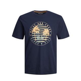 Jack & Jones T-shirt maglietta cotone blu taglie forti 12254907 blu