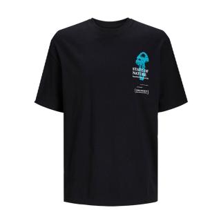 Jack & Jones T-shirt maglietta cotone blu taglie forti 12257339 nero