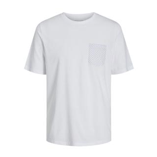Jack & Jones T-shirt maglietta cotone blu taglie forti 12254902 bianco