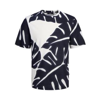 Jack & Jones T-shirt maglietta cotone taglie forti 12257596 blu/bianco