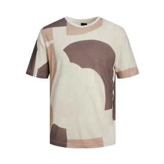Jack & Jones T-shirt maglietta cotone taglie forti 12261633 beige