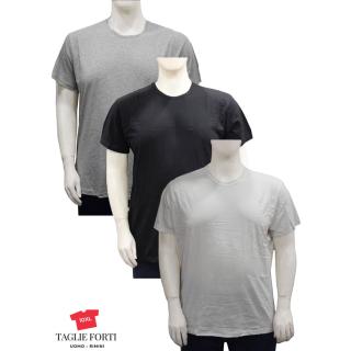 Maxfort t-shirt intimo cotone taglie forti uomo 501 nero - bianco - grigio
