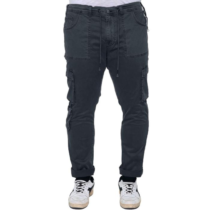 Maxfort BL38 pantalone con tasconi cotone taglie forti uomo 38960 blu