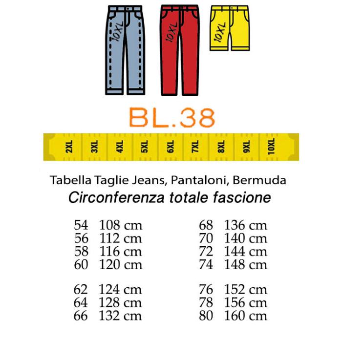 Maxfort BL38 pantalone con tasconi cotone taglie forti uomo 38960 blu - foto 4