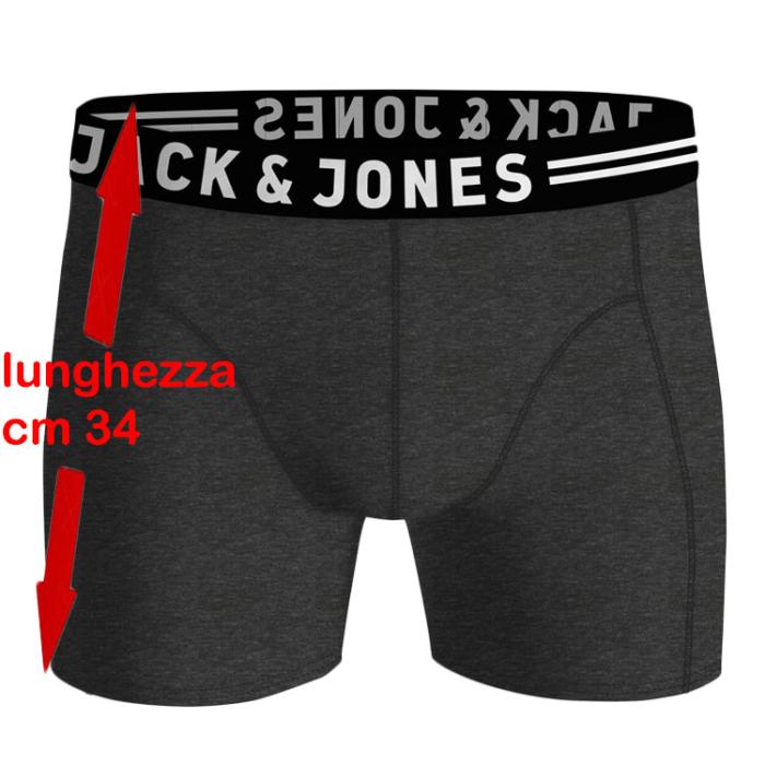 Jack & Jones Tris di boxer taglie forti uomo 12147592 grigio blu bordò - foto 1