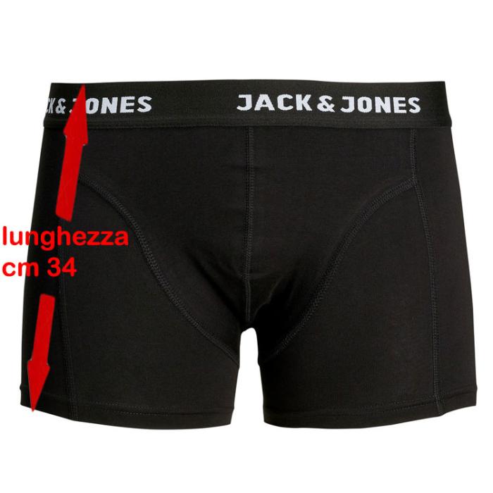Jack & Jones Tris di boxer taglie forti uomo 12147591 nero - foto 1