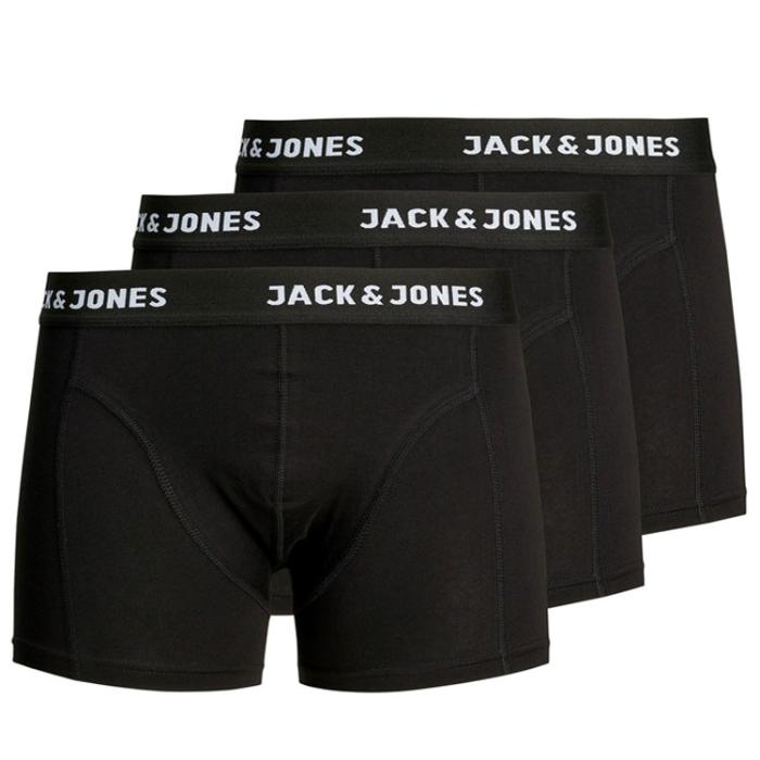 Jack & Jones Tris di boxer taglie forti uomo 12147591 nero