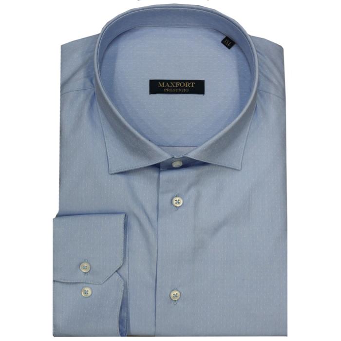 Maxfort camicia cotone taglie forti uomo 2302110 azzurro
