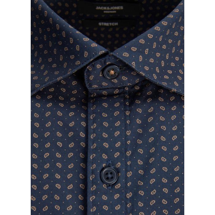 Jack & Jones camicia cotone elasticizzato taglie forti uomo 12227161 blu - foto 2