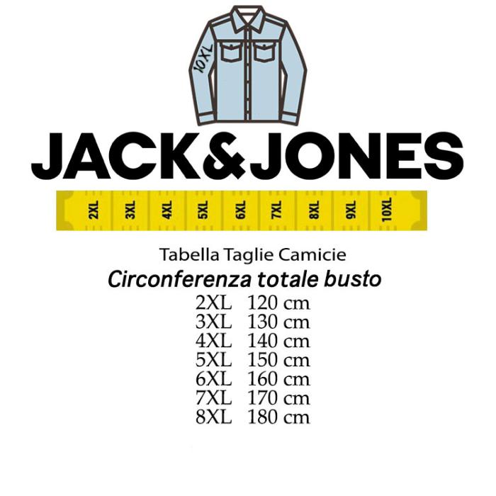 Jack & Jones camicia cotone elasticizzato taglie forti uomo 12227161 blu - foto 5