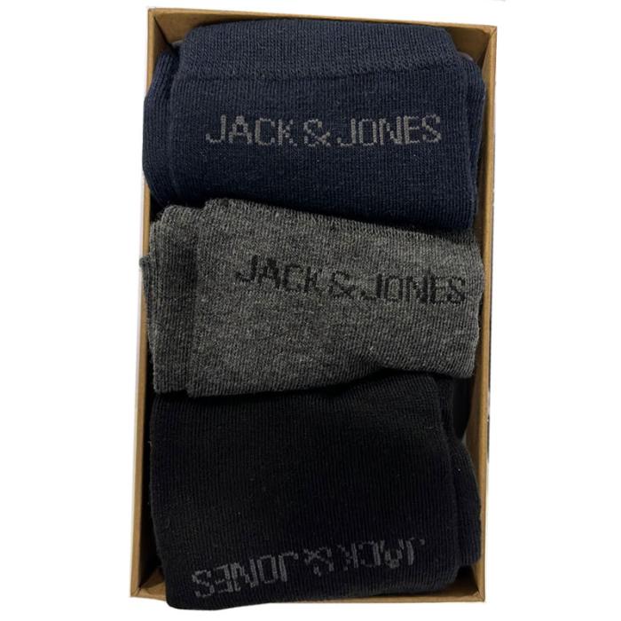 Jack & Jones tris calze da uomo taglie forti uomo articolo 12198331 blu, grigio, nero - foto 1