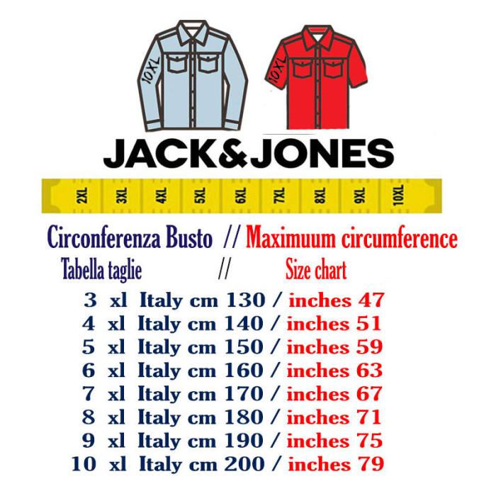 Jack & Jones camicia taglie forti uomo 12225311 blu - foto 1