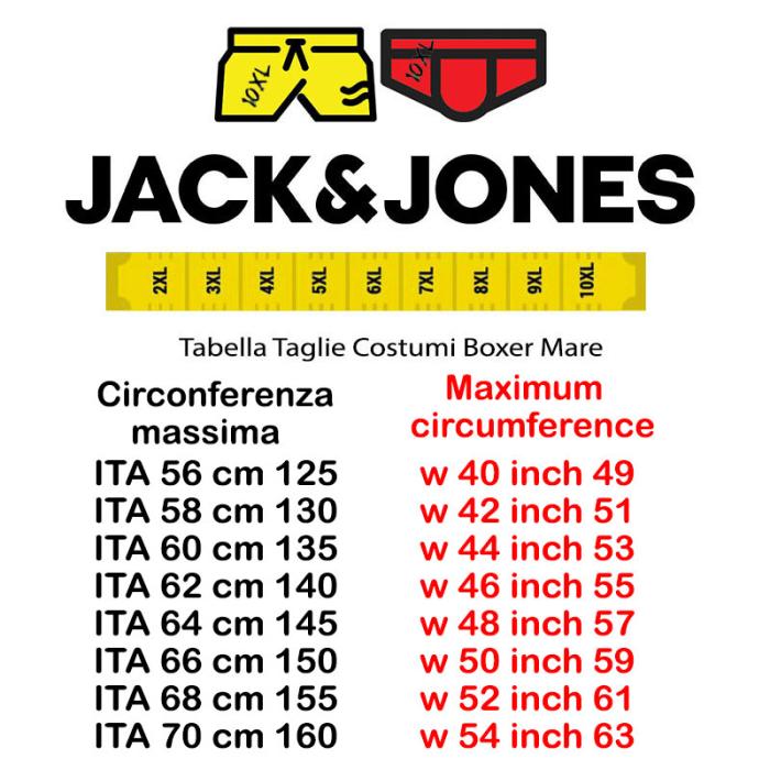 Jack & Jones costume boxer mare taglie forti uomo 12238438 azzurro - foto 3
