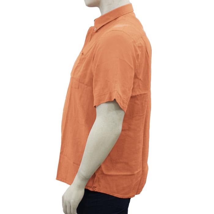 Maxfort camicia manica corta uomo taglie forti  1262 arancio - foto 1