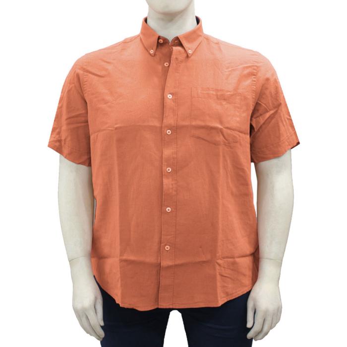 Maxfort camicia manica corta uomo taglie forti  1262 arancio