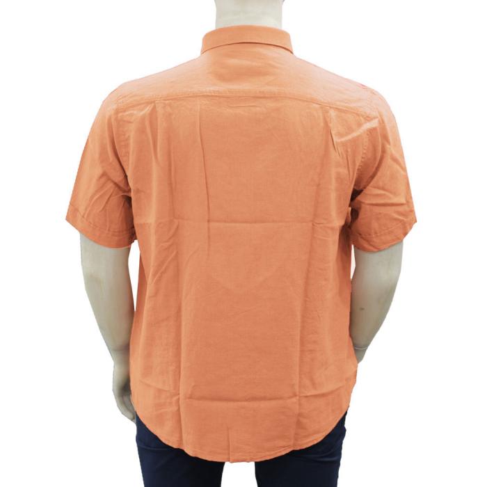 Maxfort camicia manica corta uomo taglie forti  1262 arancio - foto 2