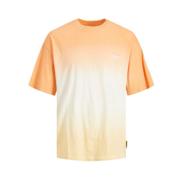 Jack & Jones t-shirt maglietta taglie forti uomo 12240565 arancio