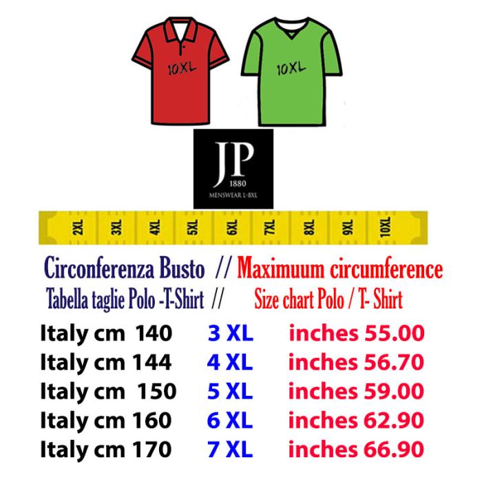 JP 1880 canotta t-shirt taglie forti uomo 811732 nero - foto 2