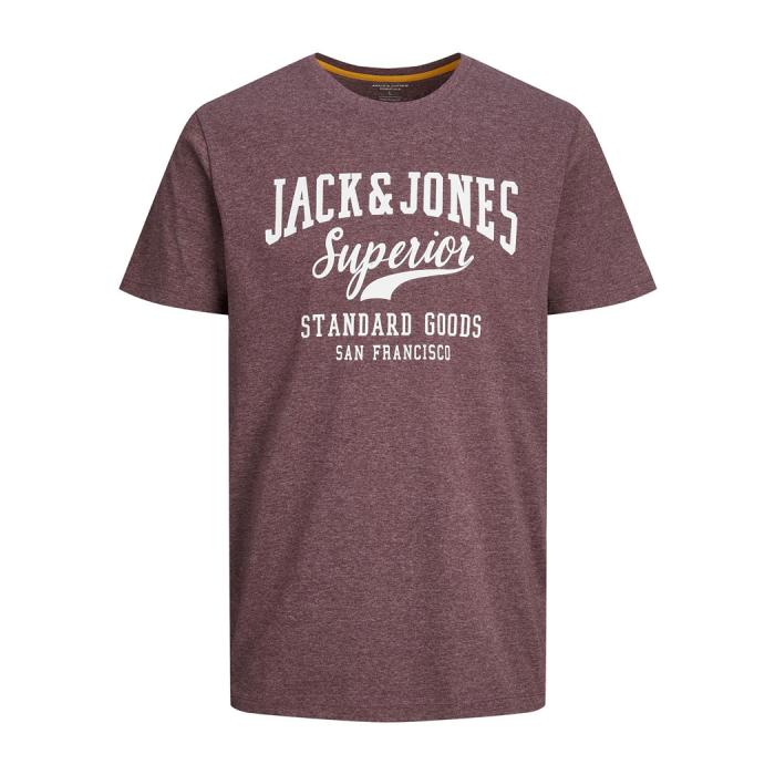 Jack & Jones t-shirt maglietta taglie forti uomo 12243609 melanzana