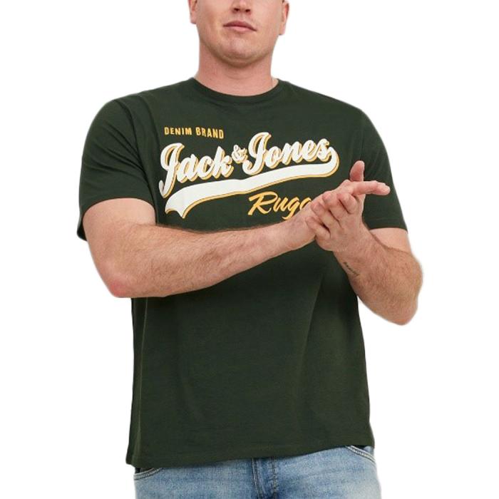 Jack & Jones t-shirt maglietta taglie forti uomo 12243611 verde - foto 1