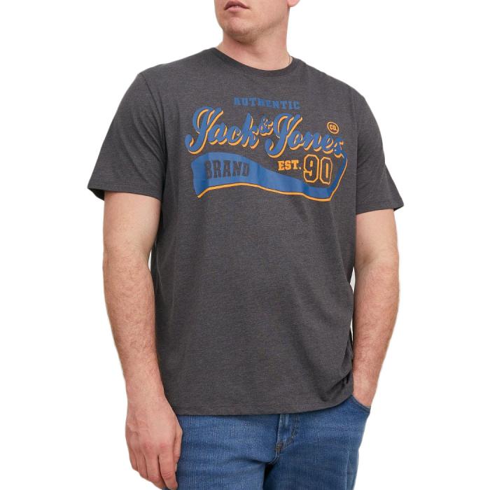 Jack & Jones t-shirt maglietta taglie forti uomo 12243611 grigio - foto 1