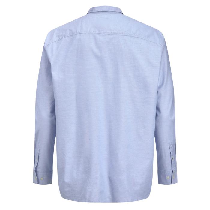 Jack & Jones camicia cotone taglie forti uomo 12190444 azzurro - foto 2