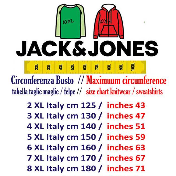 Jack & Jones maglia cotone taglie forti uomo 12250588 nero - foto 5