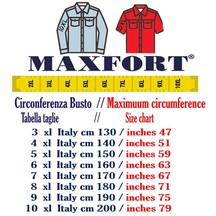 Maxfort Easy camicia cotone-lino uomo taglie forti 2271 blu - foto 1