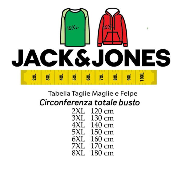 Jack & Jones giacca felpa felpata taglie forti uomo 12250426 grigio - foto 2
