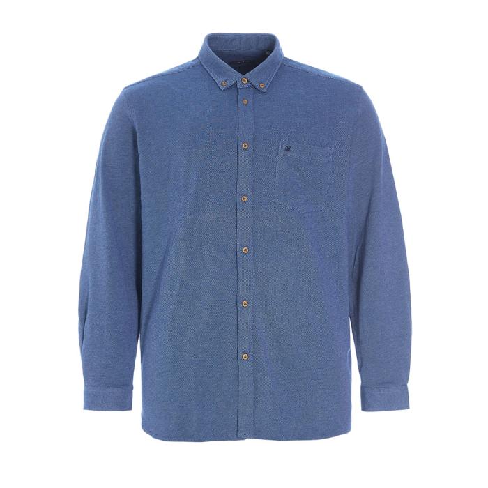 Maxfort camicia jersey cotone caldo taglie forti uomo art. Aquileia blu