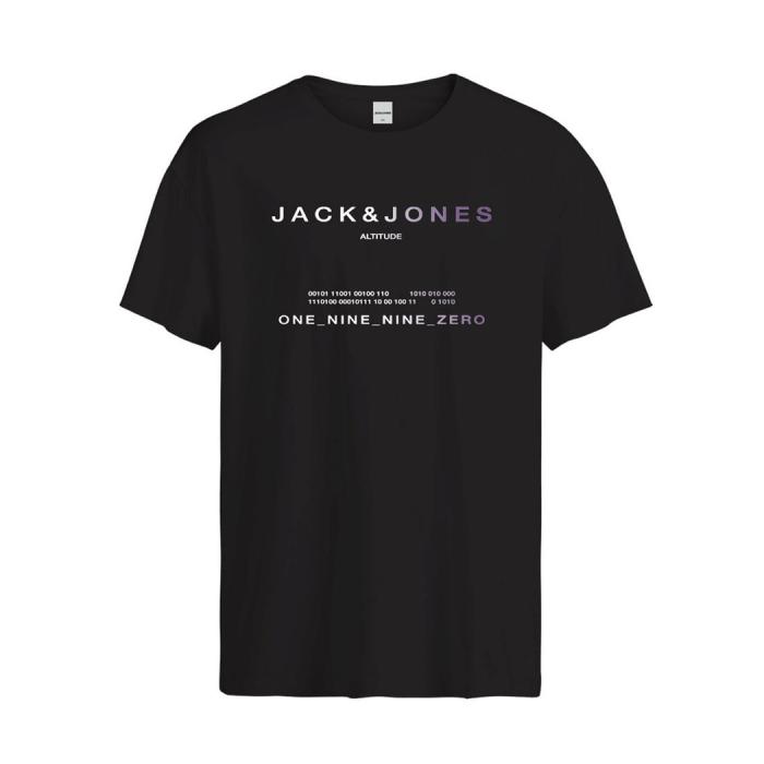 Jack & Jones T-shirt maglietta cotone blu taglie forti 12257585 nero