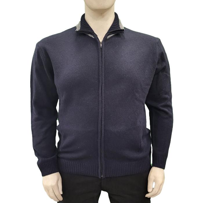 Maxfort  giacca cardigan lana taglie forti uomo  articolo 5924 blu