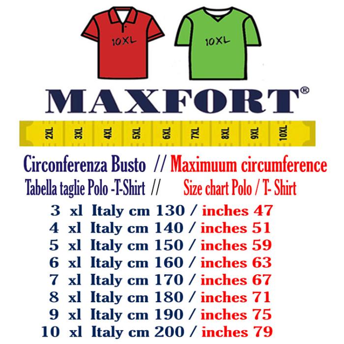 Maxfort t-shirt taglie forti uomo maglietta 39122  blu denim - foto 2